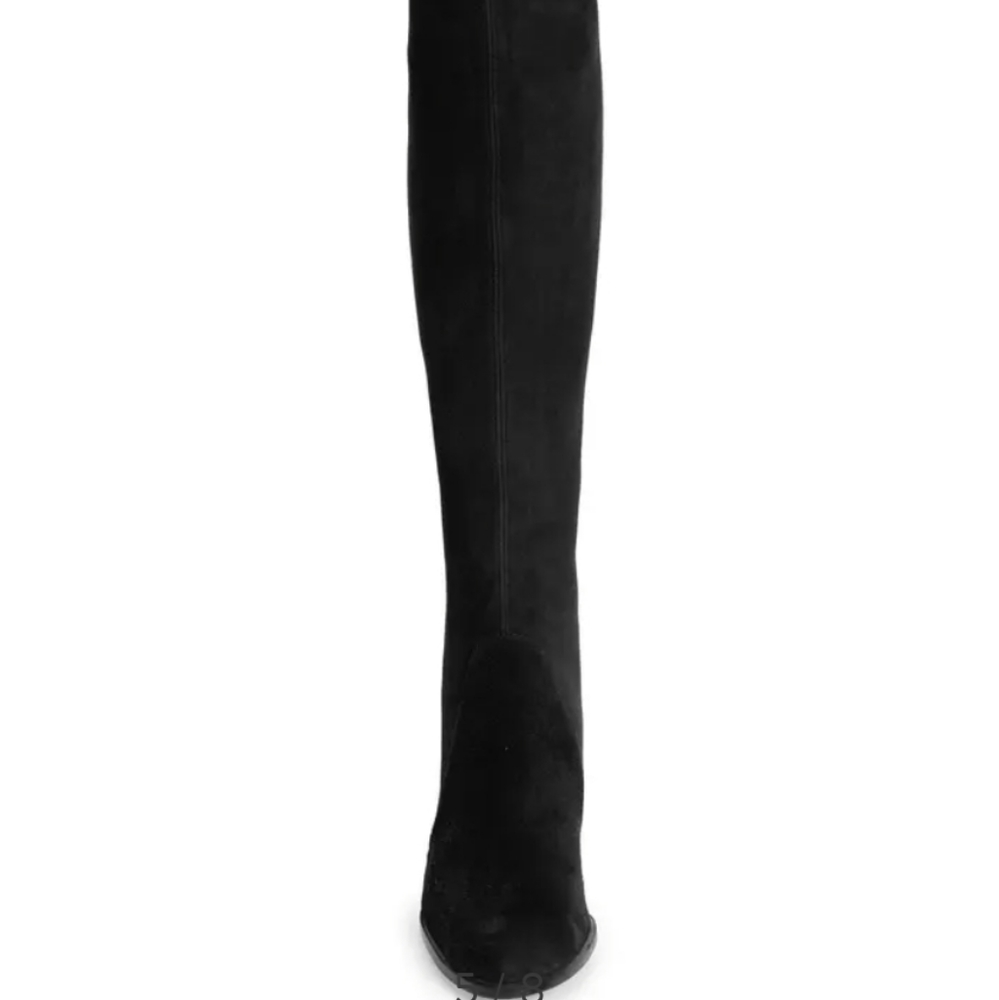 Stuart Weitzman Highland Over-the-Knee Boot Suede Black -8 - Picture 6 of 9